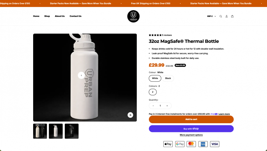 Urban Prep: Shopify Ecommerce Storefront Experienc screenshot 3