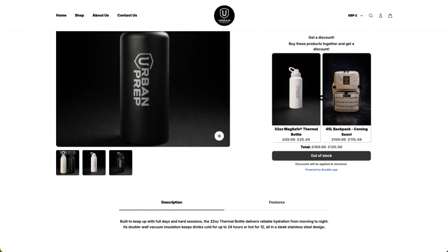 Urban Prep: Shopify Ecommerce Storefront Experienc screenshot 1