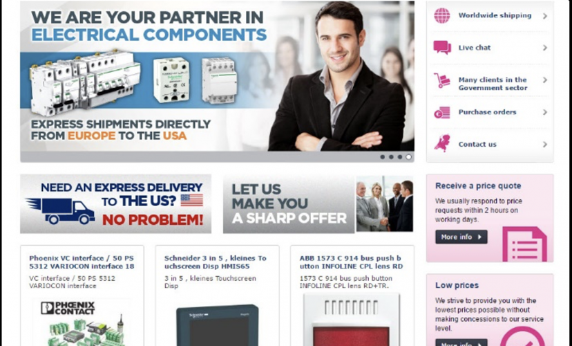 International electronic products marketplace screenshot 1