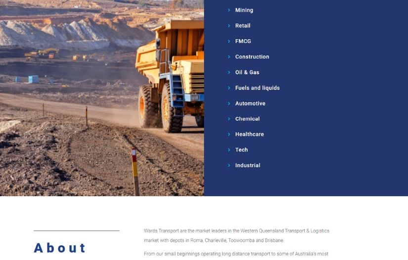 Shipment and transportation company screenshot 1