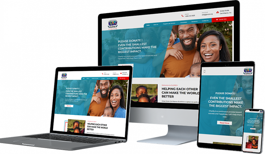 GLOSCA - Web Design screenshot 1