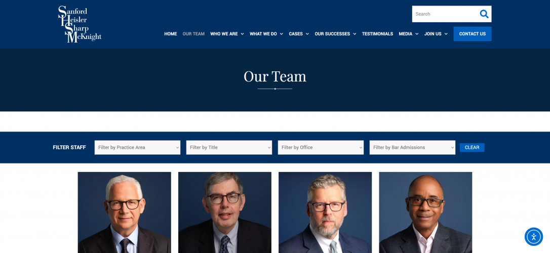 Sanford Heisler Sharp McKnight, LLP screenshot 1