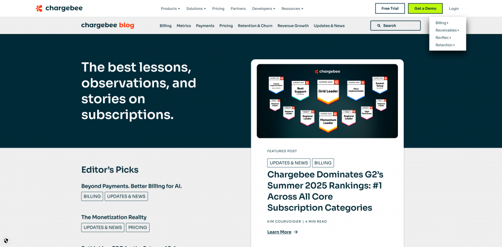 ChargeBee Blog screenshot 1