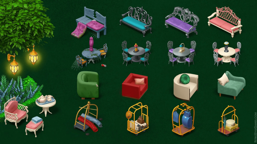 2D and 3D Environment Design for Game Manor Cafe screenshot 1