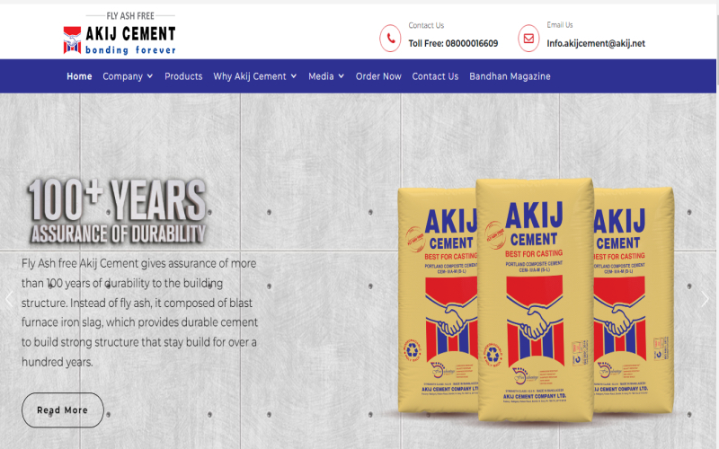 UX/UI design services for Akij Cement company screenshot 1