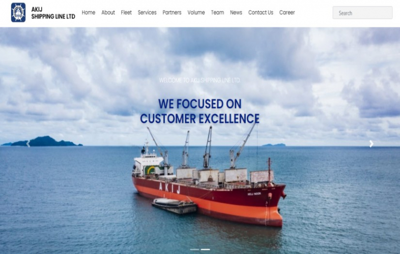 iBOS Creative Agency Provided UX/UI design services to the AKIJ Shipping Lines screenshot 1