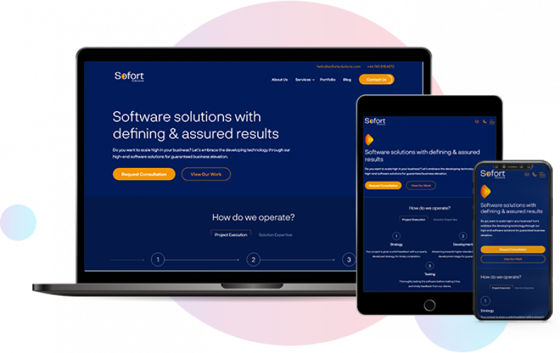 Software Development Website screenshot 1