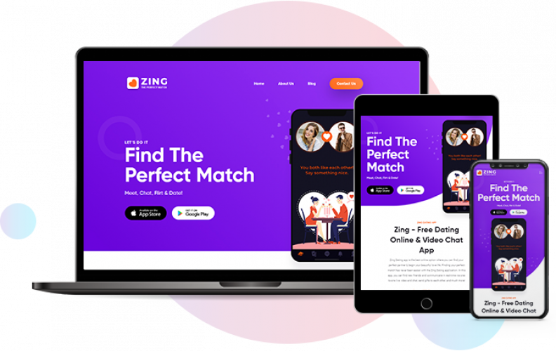 Zing - Online Dating Website screenshot 1