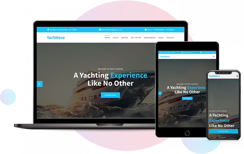 Yacht Booking System Website screenshot 1