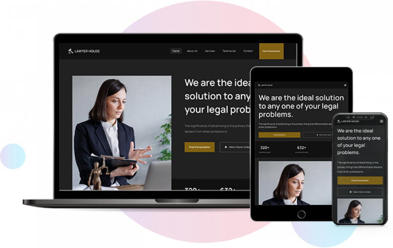 Lawyer Website screenshot 1