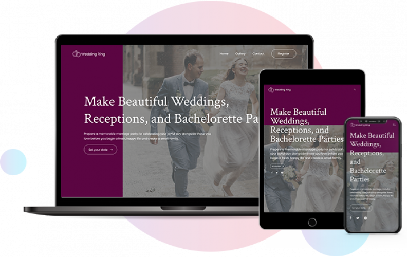 Wedding Planning Website screenshot 1