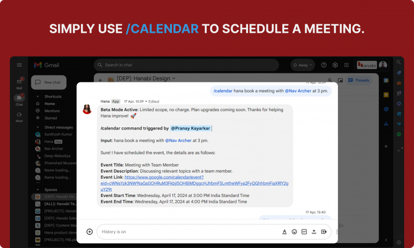Hana - Google Chat AI Teammate screenshot 4