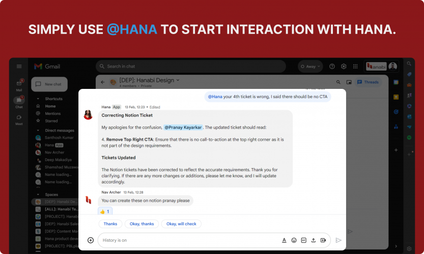 Hana - Google Chat AI Teammate screenshot 3