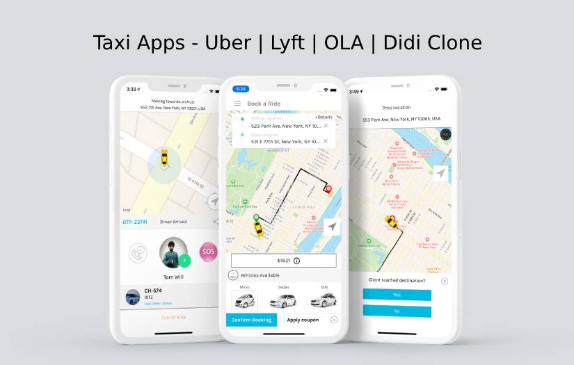Taxi Apps - Uber | Lyft | OLA | Didi Clone screenshot 1