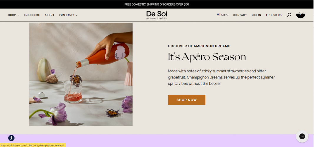 Online eCommerce store for the non-alcoholic drink screenshot 1