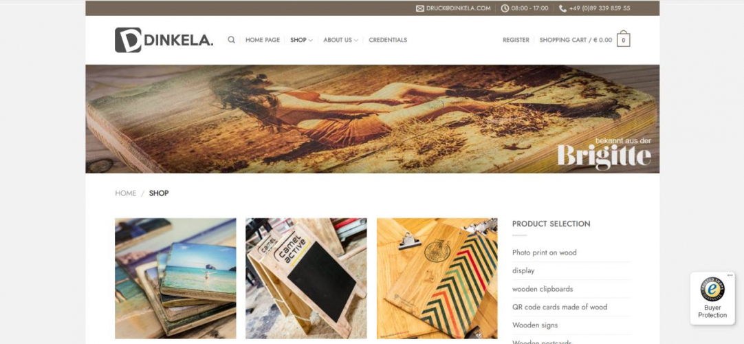 Wood Art Online Store for Dinkela screenshot 2