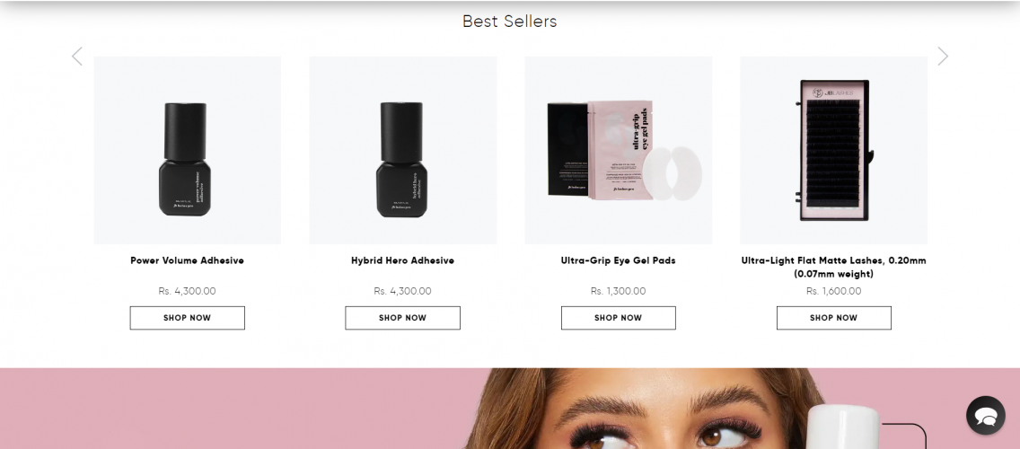 Online Cosmetics Store for JB Lashes screenshot 2