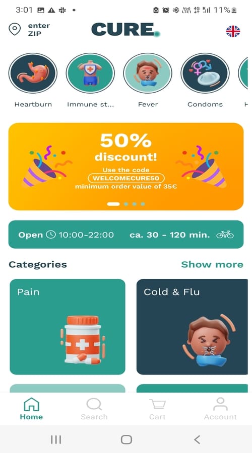 Cure - Pharmacy Delivery App screenshot 2