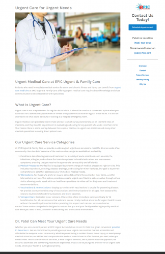Urgent Healthcare Clinic Website Design and Development  screenshot 3