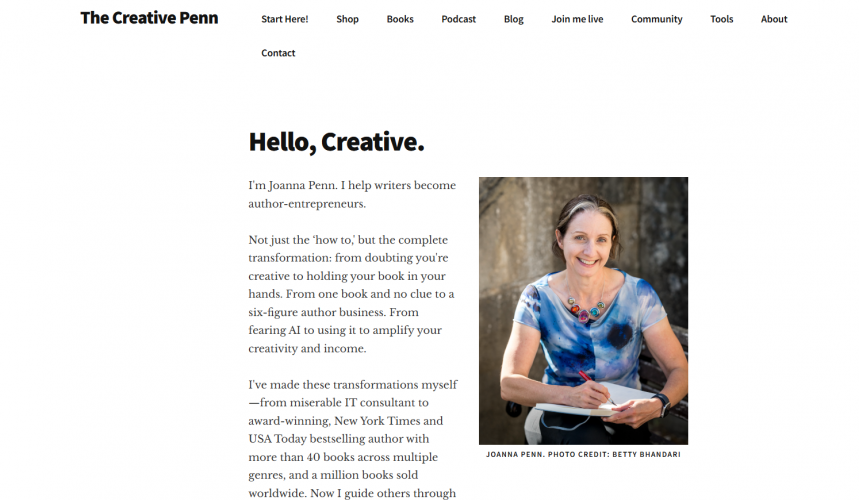 Custom Author Website Design & Development screenshot 2