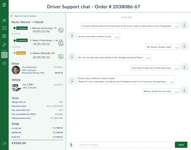 Optimizing logistics: software for better communication & safety screenshot 2