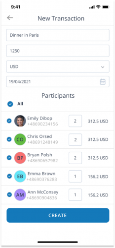 Simplifying shared finances: our fintech solution in action screenshot 1