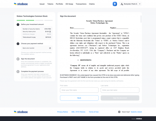 Stobox - Tokenization Service screenshot 2