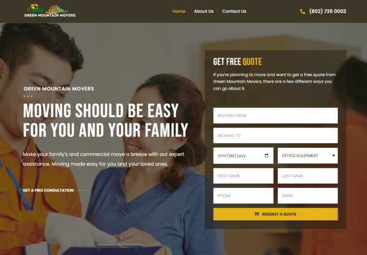 Brand Design and Website development for Green Mountain Movers screenshot 3