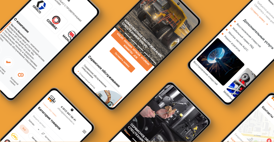 Website development for the company “Service Baumaschinen” screenshot 2