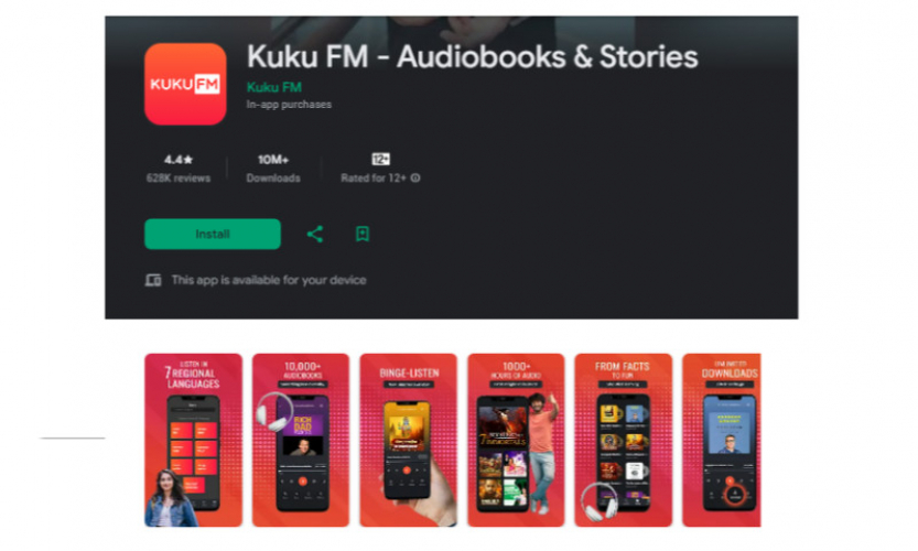 Kukufm - Audiobooks, Podcasts, News Listening Mobile App Development screenshot 1