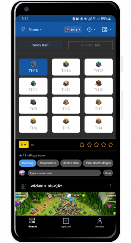 Cocbases (Clash of Clan bases) Mobile App with the Admin Panel Web App screenshot 4