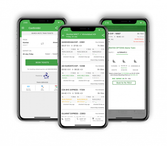 Confirmtkt - Ticket Booking Android Mobile App Development screenshot 2