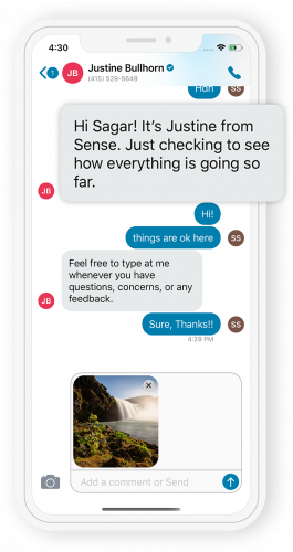 Sense Messaging - iPhone App Development screenshot 1