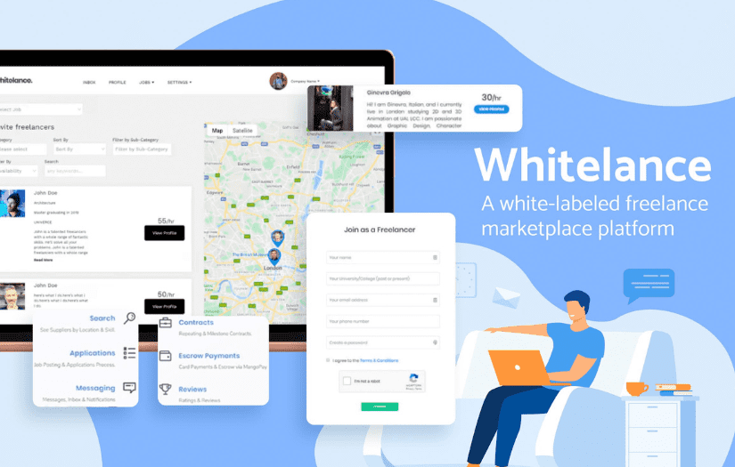 Whitelance - a White-Label Freelancer Marketplace App screenshot 1