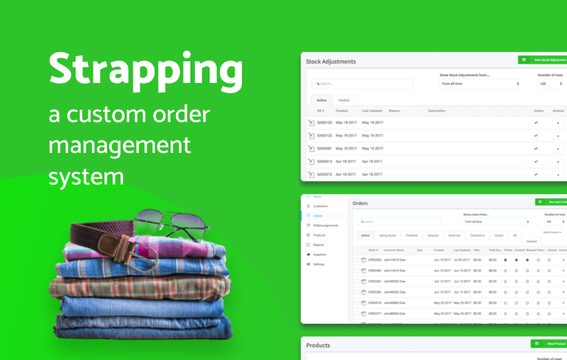 Strapping - a custom order management system for a consignment business screenshot 1