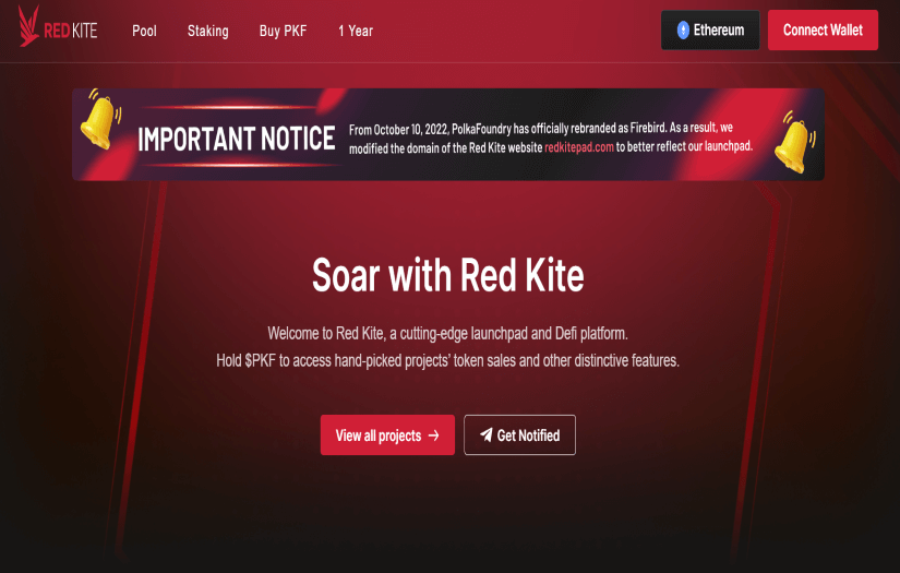 Red Kite – IDO Launchpad & DeFI Powered By Polkafoundry screenshot 1
