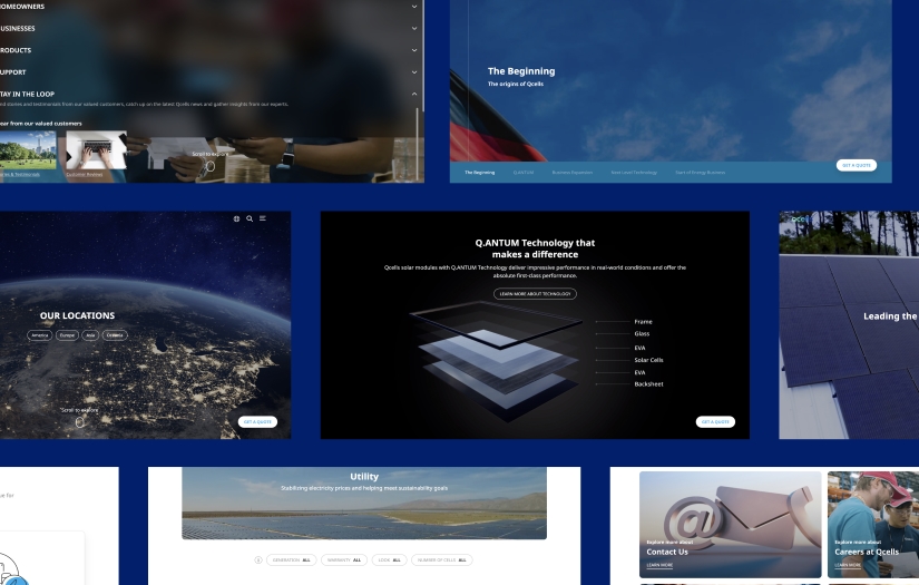Q Cells eCommerce Web screenshot 1