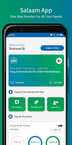 Salaam Takaful - Andoird & iOS Mobile Application screenshot 1