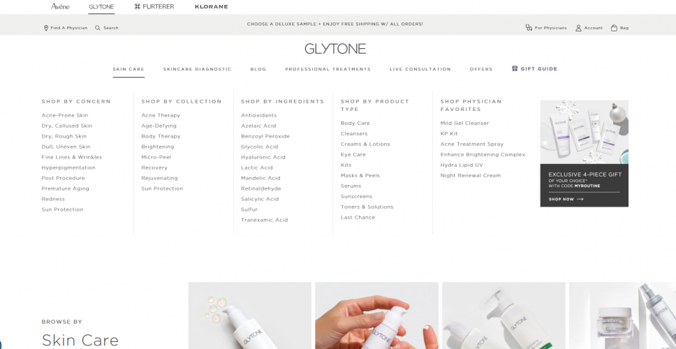 Glytone USA - Magento 2 Store Development screenshot 2