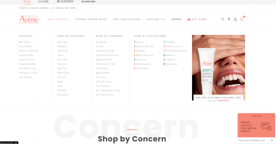 Avène USA Magento 2 Store Development screenshot 2