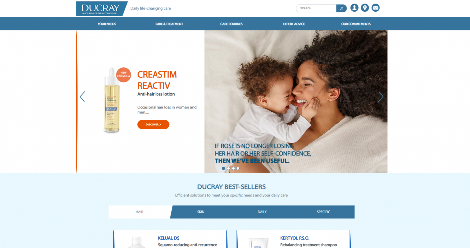 Ducray Laboratories - Magento 2 Store Development screenshot 2