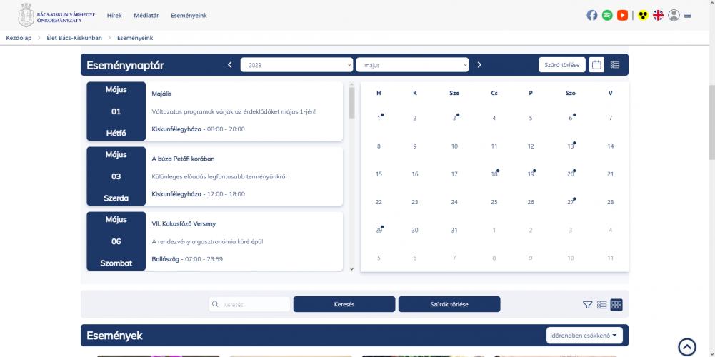 Website development for Bács-Kiskun county screenshot 3