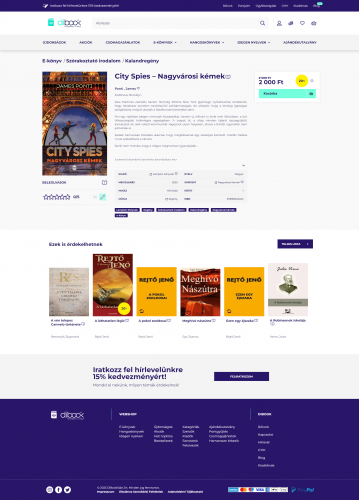 DiBook e-book webshop development screenshot 1