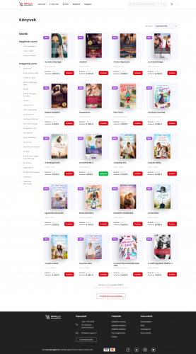 Online bookstore development for Álomgyár screenshot 3