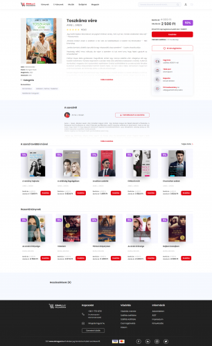 Online bookstore development for Álomgyár screenshot 2