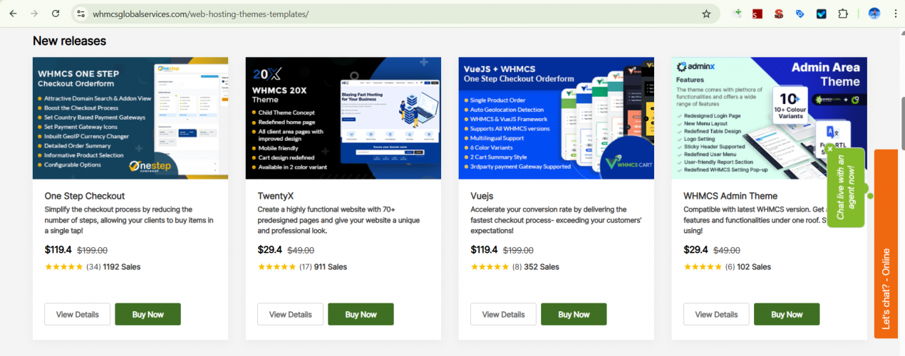 Buy Web Hosting Themes & Templates for WHMCS screenshot 2