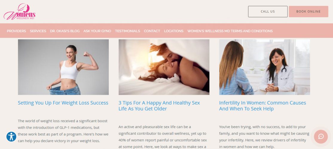 Women medicine bowl (Health & Wellness Website) screenshot 2