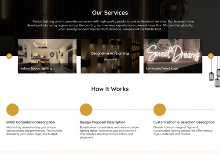 Genius Lighting (E-Commerce Website) screenshot 2