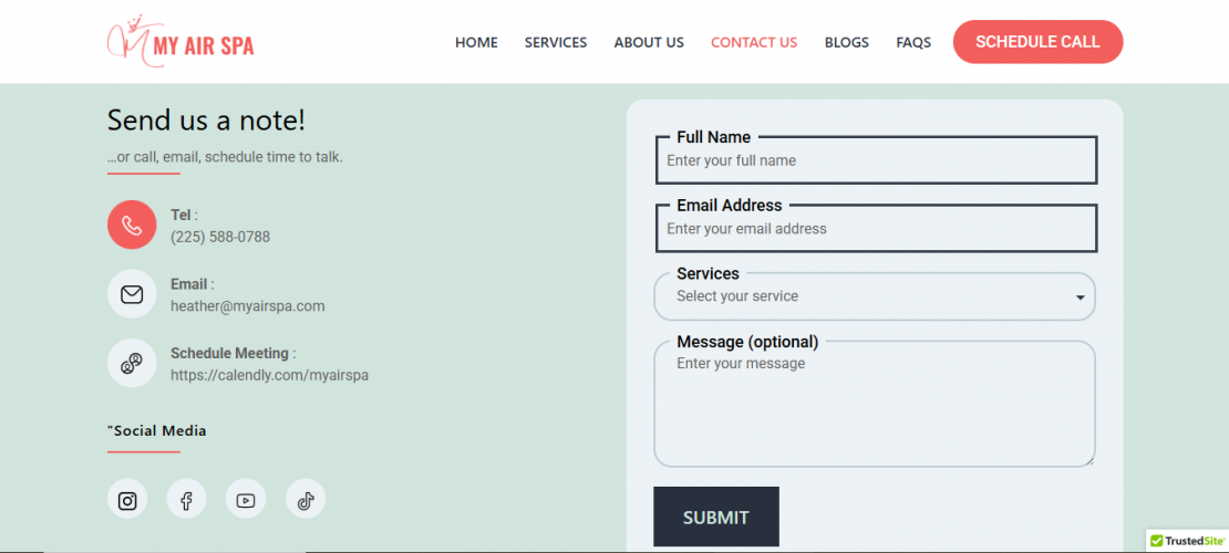 My Air Spa (Web & Mobile App) screenshot 3