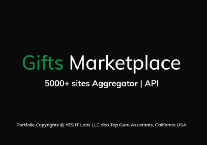 Gifts Marketplace | 5000+ sites Aggregator | API screenshot 1